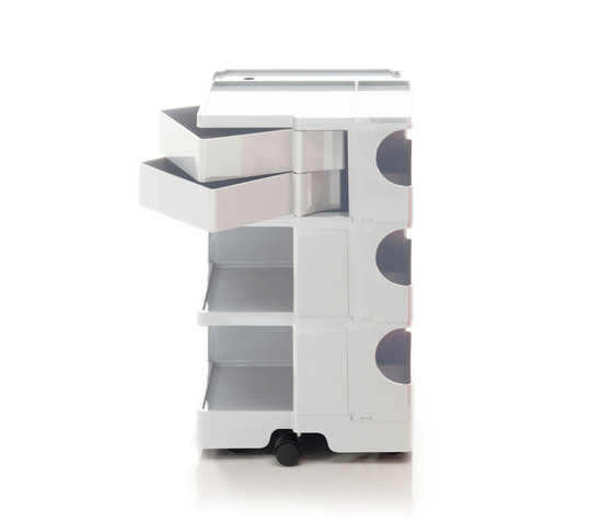 Boby trolley B32 with 2 high (9cm) drawers in White