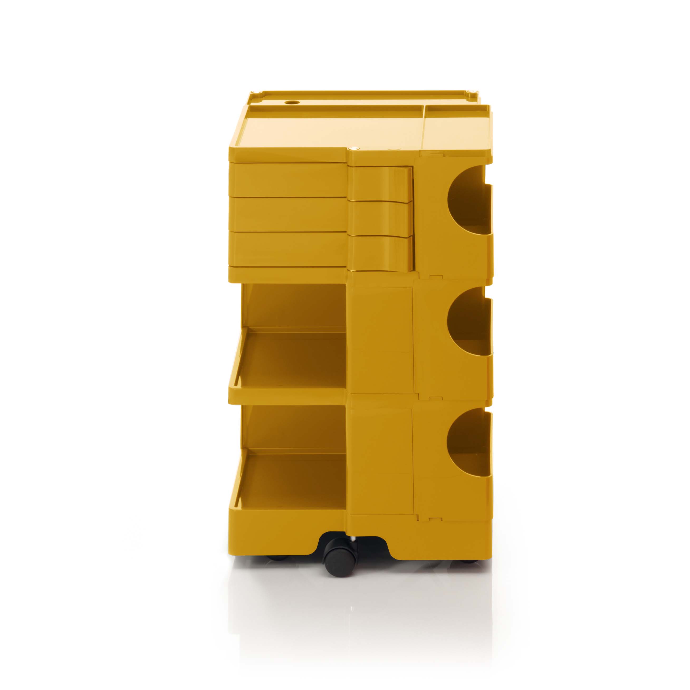 Boby trolley B33 with 3 low (6cm) drawers in Honey Yellow