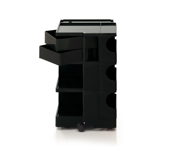 Boby trolley B32 with 2 high (9cm) drawers in Black