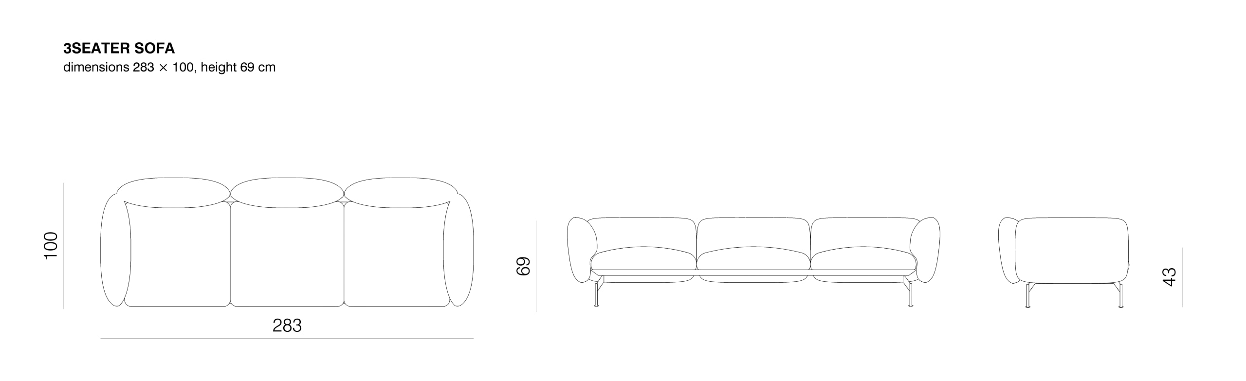 ECHO 3seater sofa