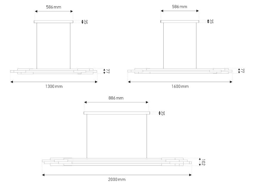 ORG P HORIZONTAL suspension lamp