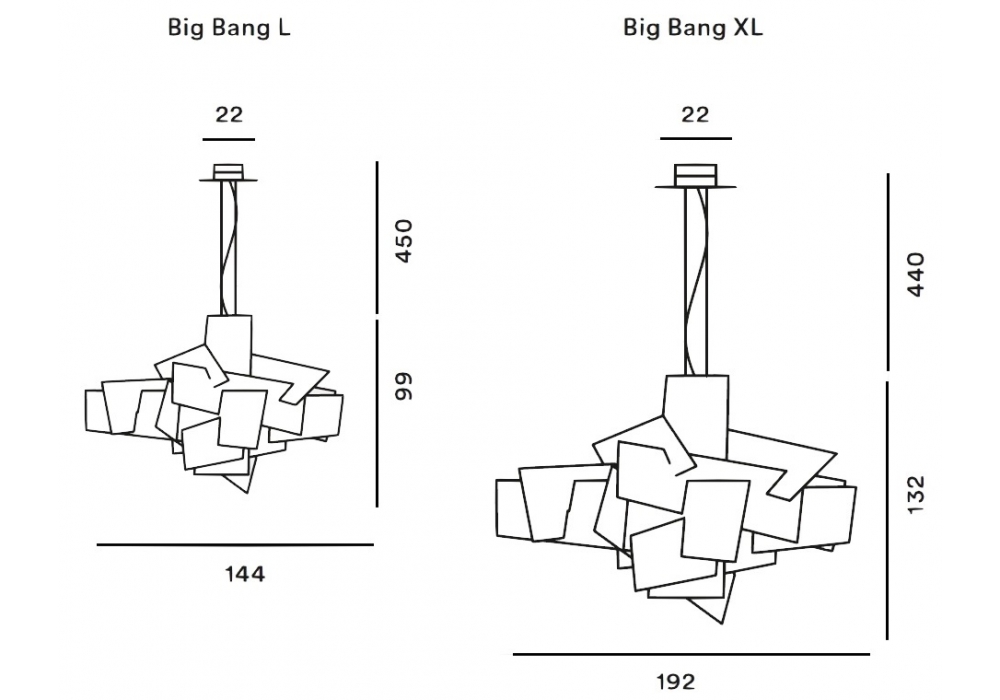 BIG BANG L & XL suspension lamp