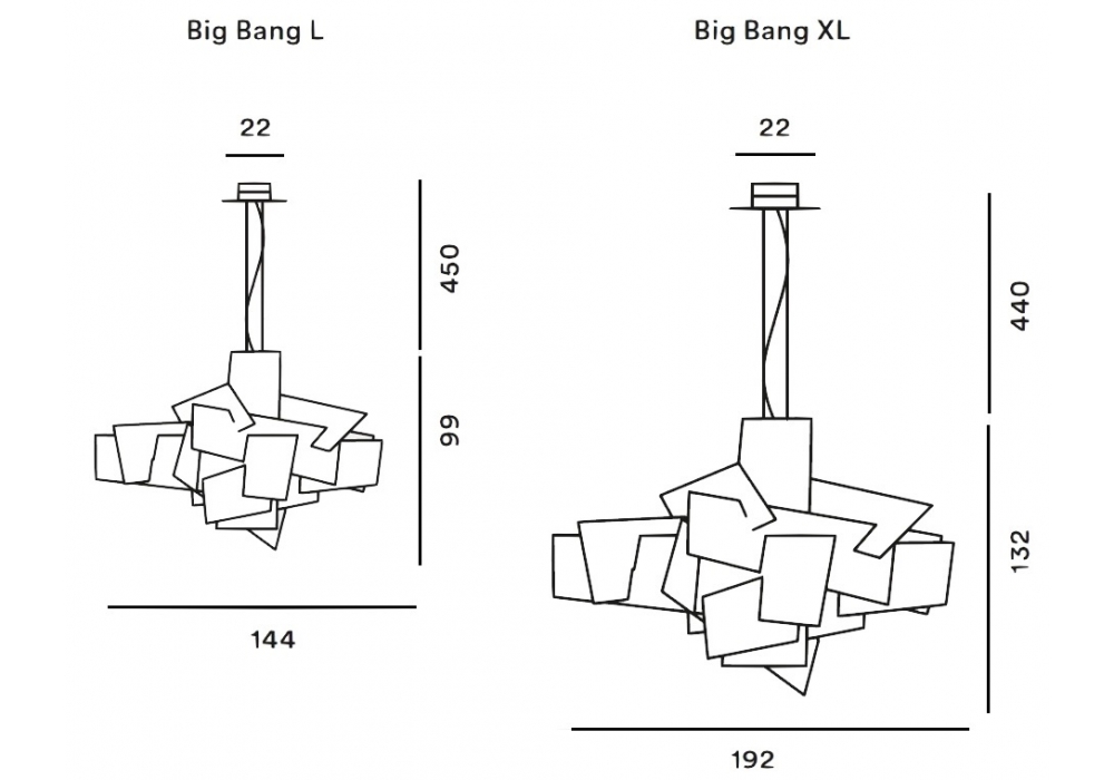 BIG BANG L & XL κρεμαστό φωτιστικό