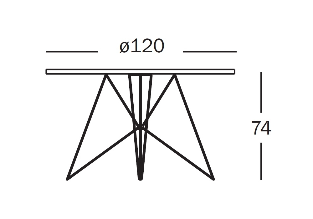 XZ3 ROUND table WALNUT top