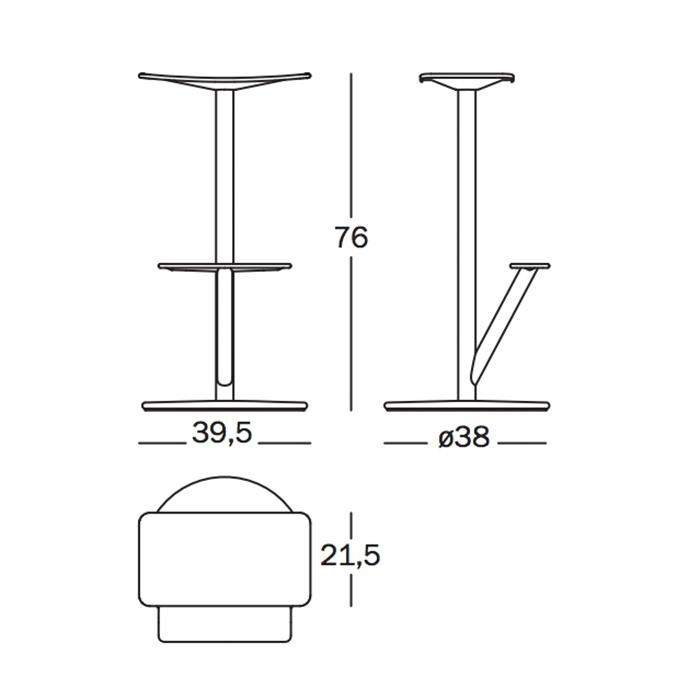 high stool H 76cm