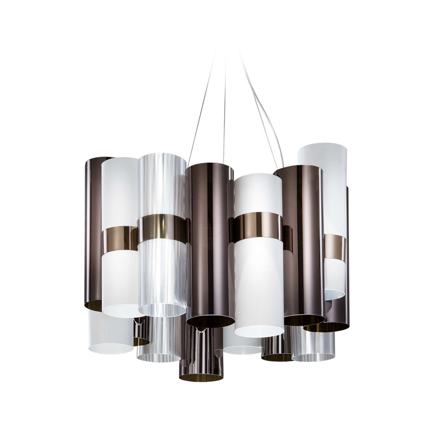 LA LOLLO suspension lamp ''PEWTER-WHITE''