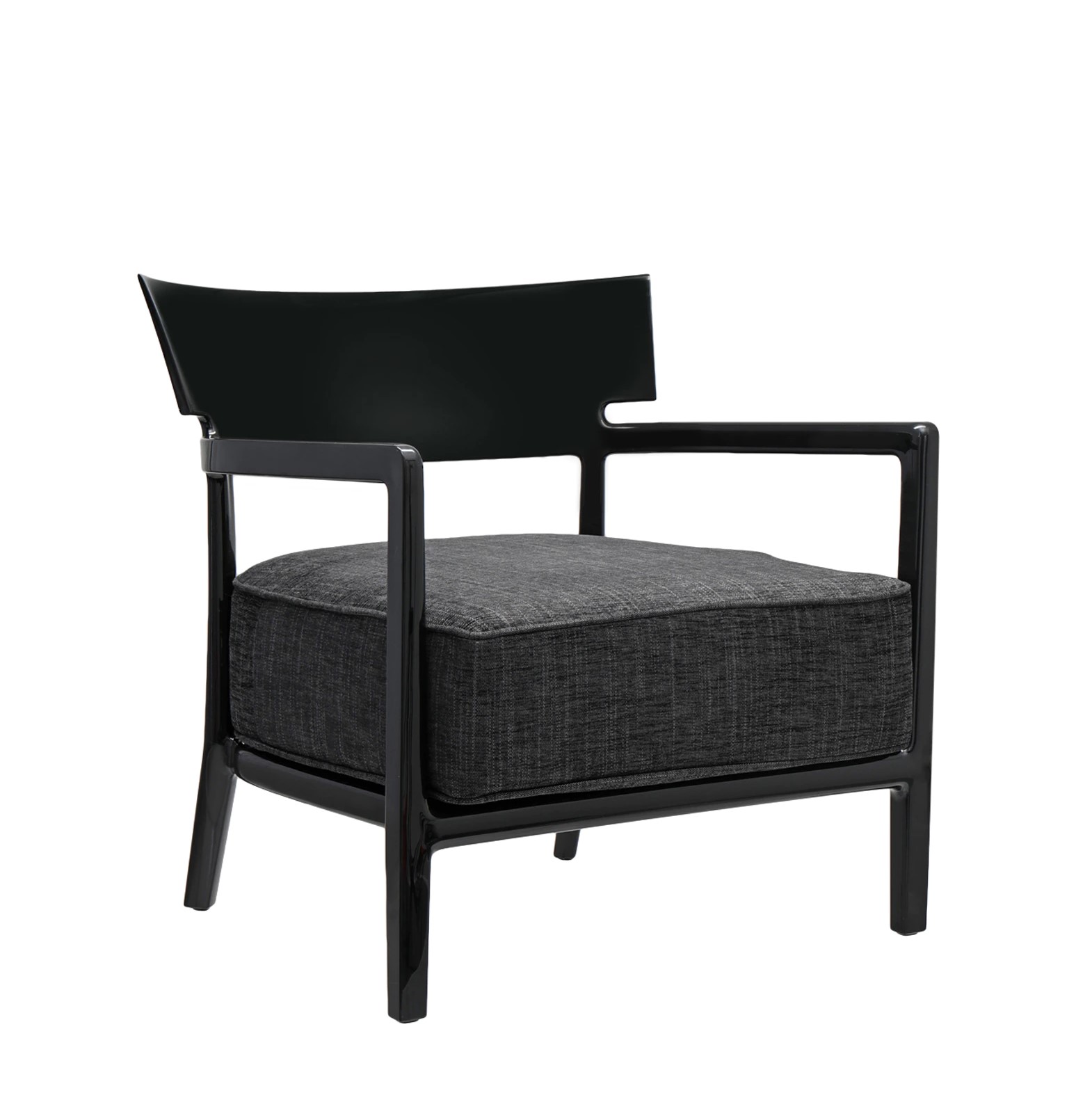 μαύρη δομή - γκρι ανθρακί μαξιλάρι