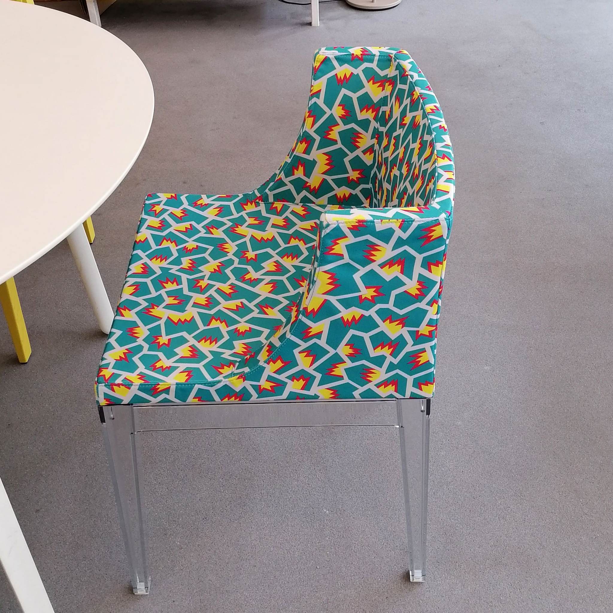 MADEMOISELLE armchair in MEMPHIS ''BURUNDI'' fabric