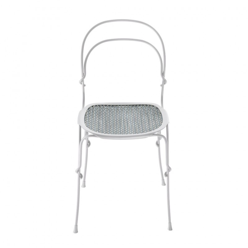 white structure / white & grey seat