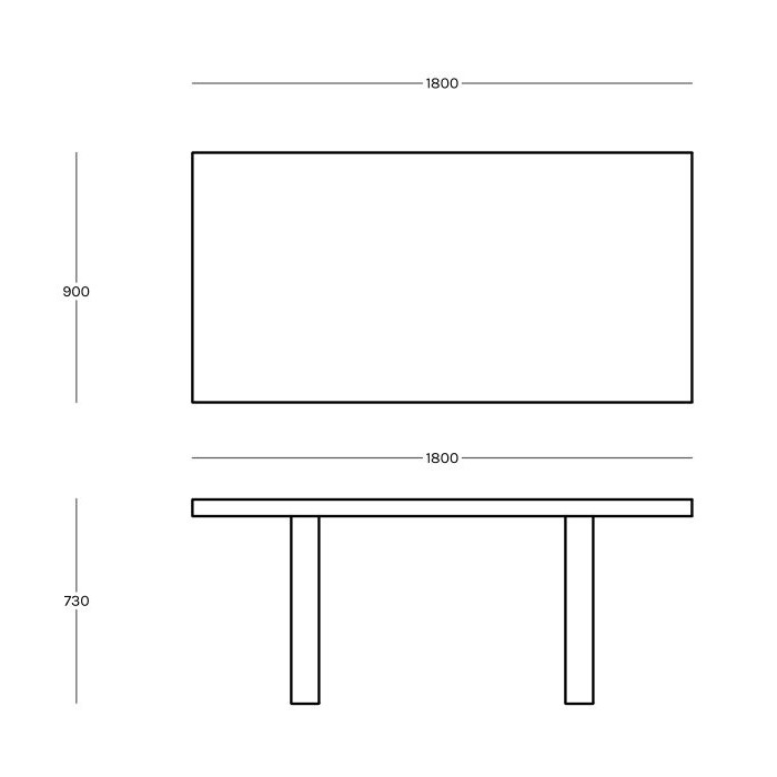 180cm x 90cm