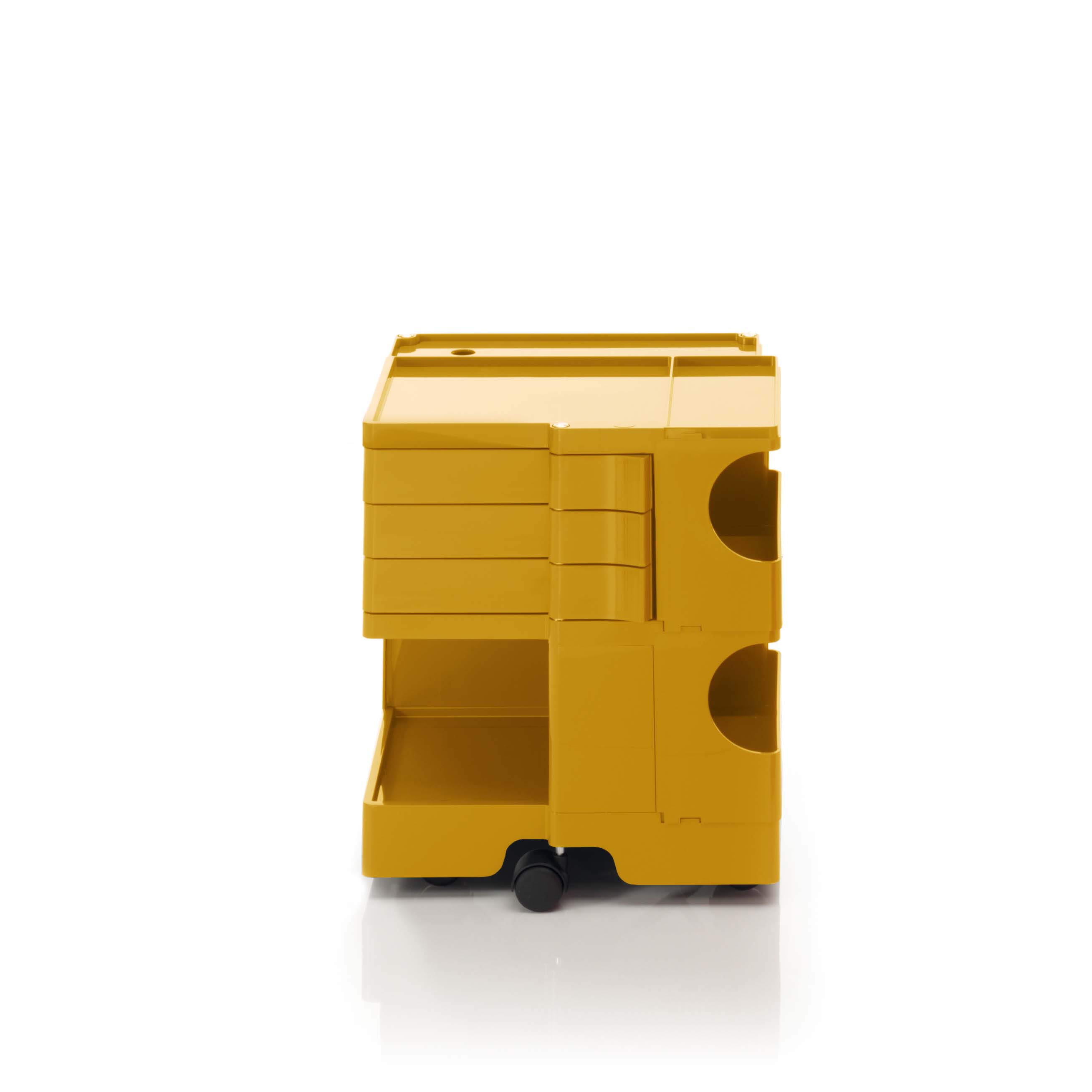 Boby trolley B23 with 3 low (6cm) drawers in Honey Yellow 