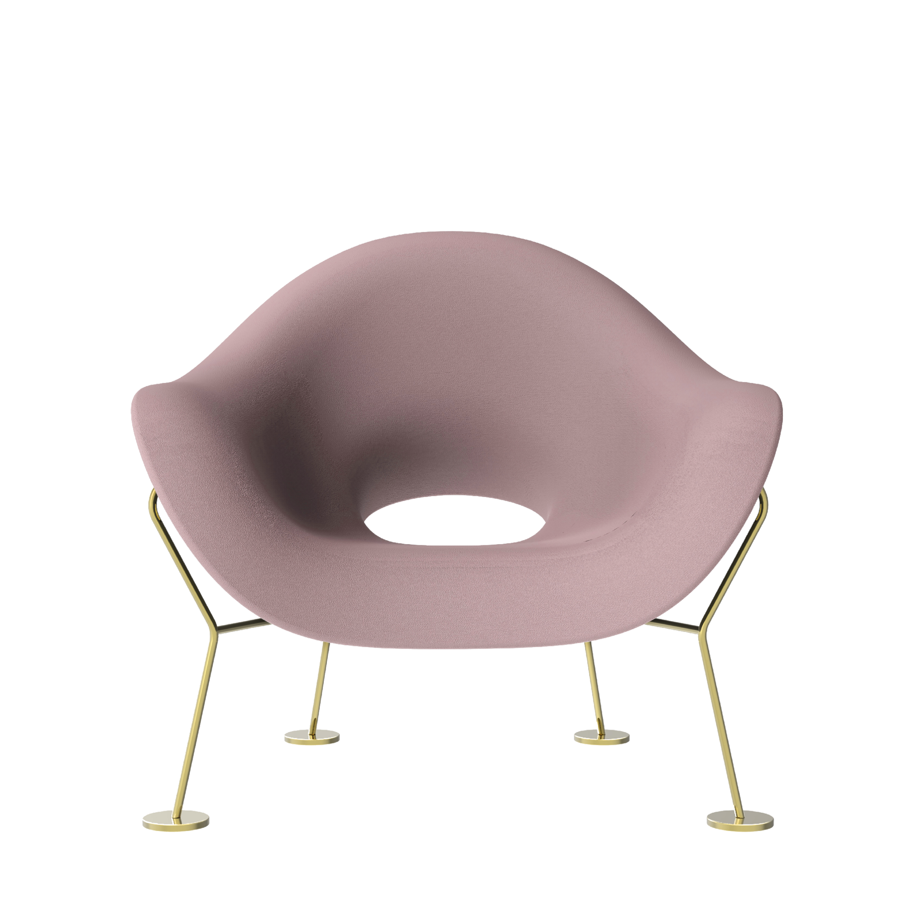 brass structure - pink seat