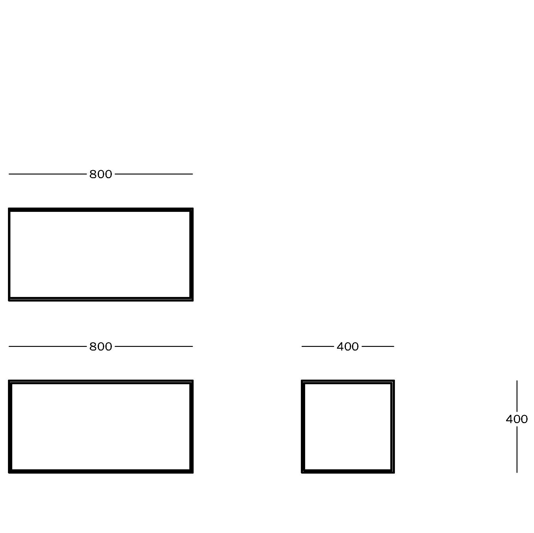 40 x 80 x H 40cm