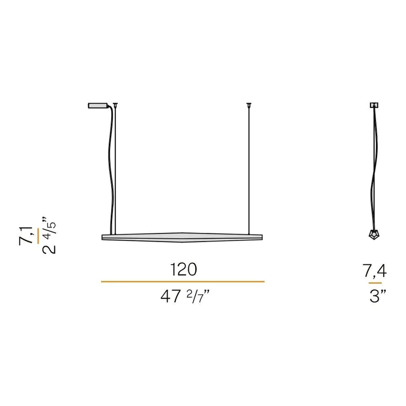 Μήκος 120cm - έμμεσος φωτισμός