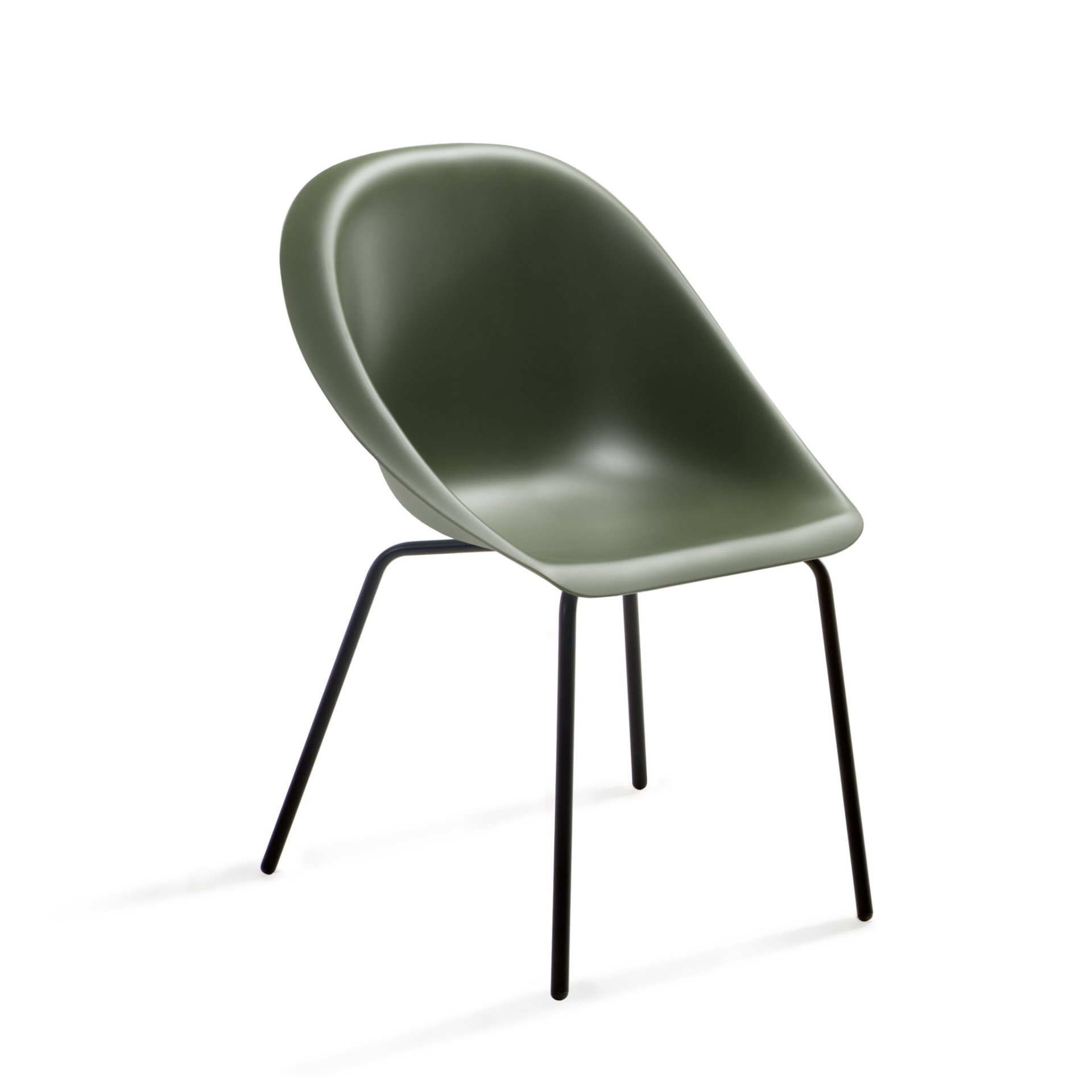 black structure - olive green seat