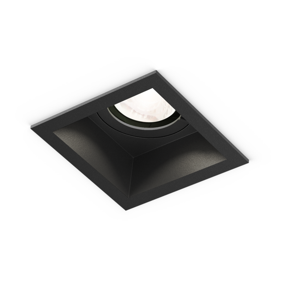 PLANO IP44 LED square recessed spot