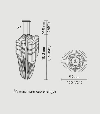 medium H 100cm D 52cm