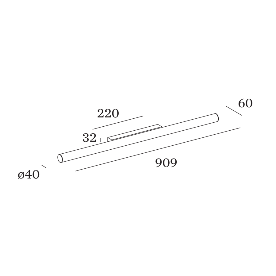 μεγάλο Μ 90,9cm