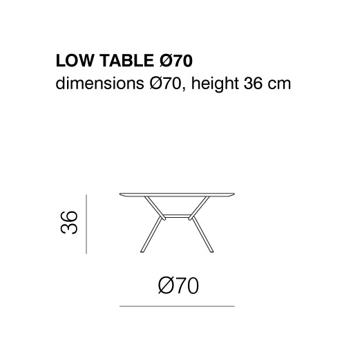 low D 70cm H 36cm