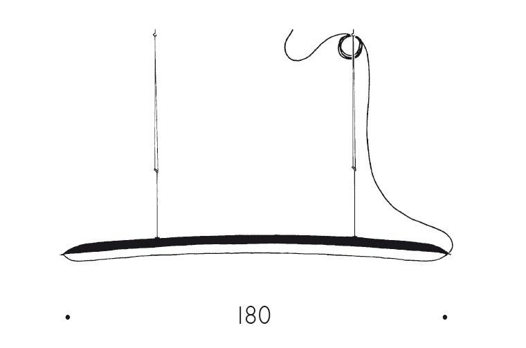 suspension lamp - length 180cm