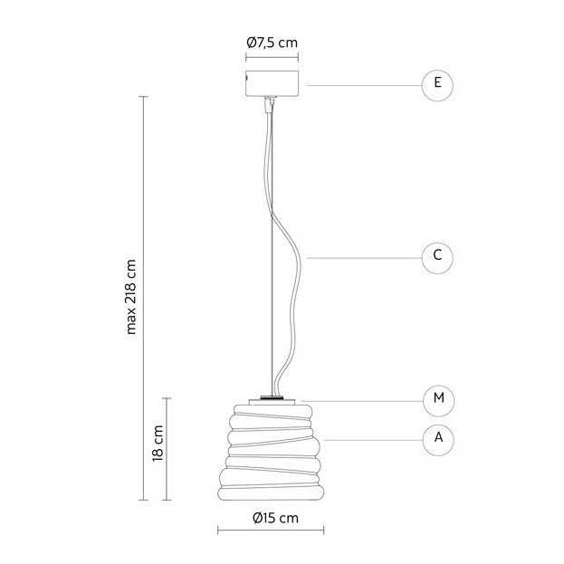 Ø15 h 18cm