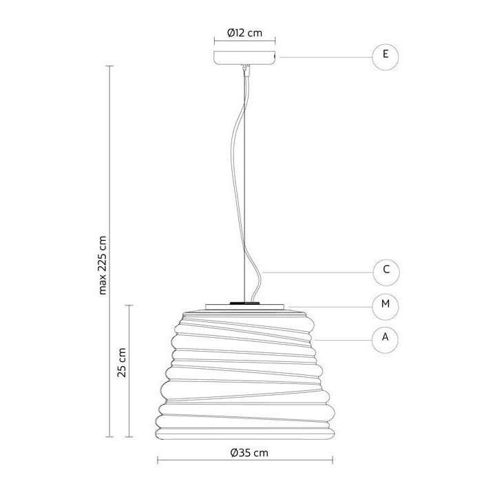 Ø35 h 25cm