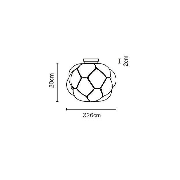 D 26cm integrated Led source 8.7W 3000K