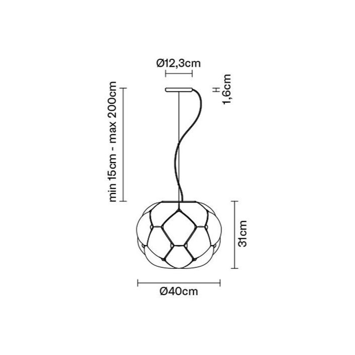 D 40cm integrated Led source 17W 3000K