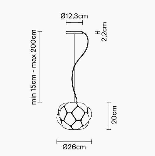 Φ 26cm ενσωματωμένη πηγή Led 8.7W 3000K