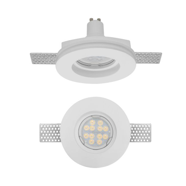 GSS01 XGESS MINI GU10 στρογγυλό χωνευτό γύψινο spot