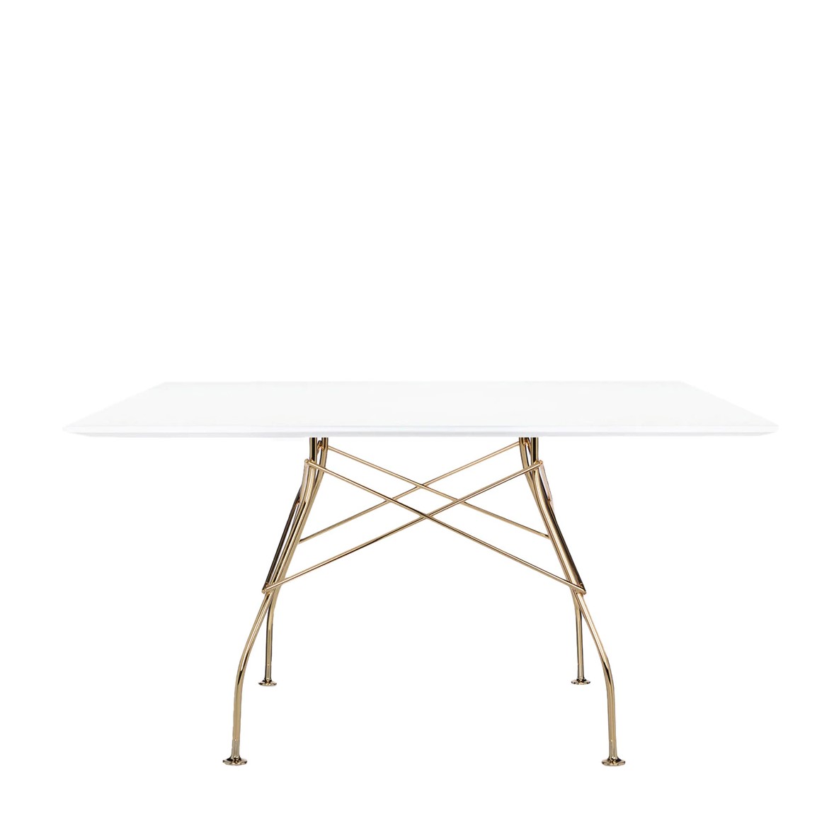 structure in gold - top in glossy white