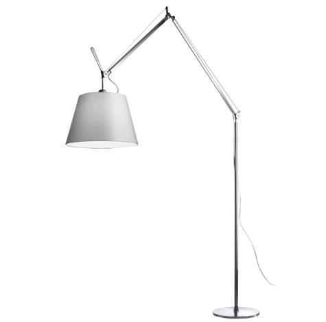 TOLOMEO MEGA floor lamp - satin grey diffuser