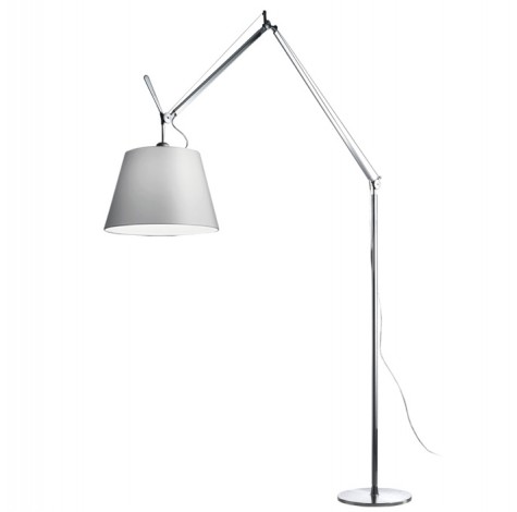 TOLOMEO MEGA φωτιστικό δαπέδου - γκρι σατέν διαχύτης