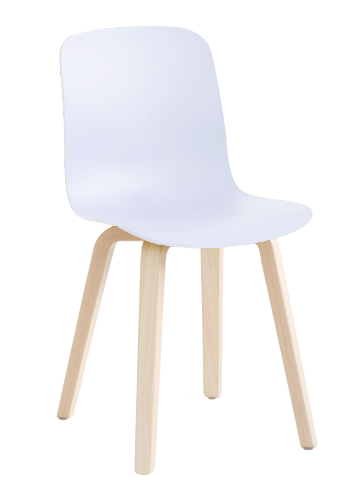 natural ash wood / white seat