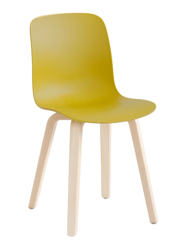 natural ash wood / mustard seat