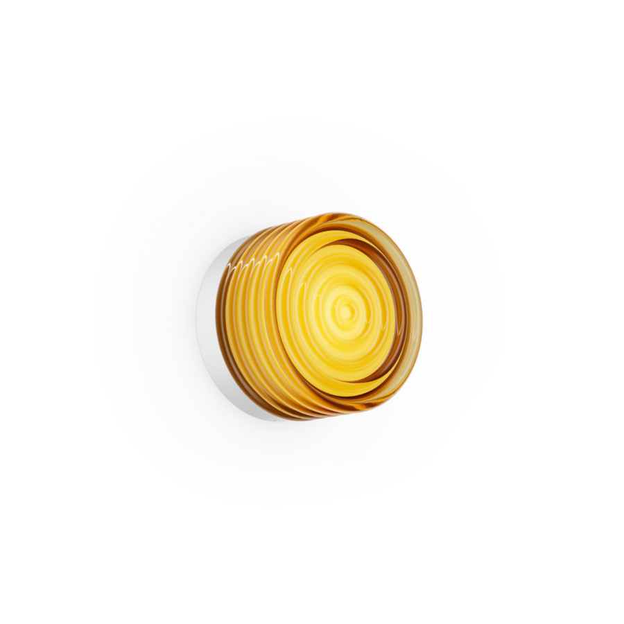 λευκό-κεχριμπάρι γυαλί