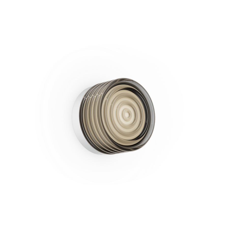 λευκό-γκρι του καπνού γυαλί